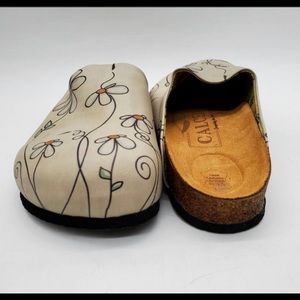 Leather clogs/mules, size EU 39